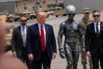 E Trump diliu de-a binelea, sau ne pregătește o „întâlnire de gradul 3” di granda? Seful Lumii postează imagini ciudate cu extratereștri și război în spațiu