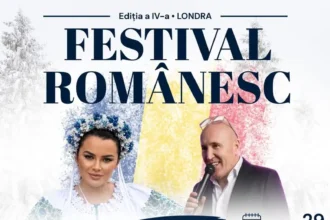Afișul oficial Festivalul Românesc la Londra, Ediția a IV-a, 29 noiembrie 2026, Roe Green Park NW9 9HA, cu Carmen de la Sălciua