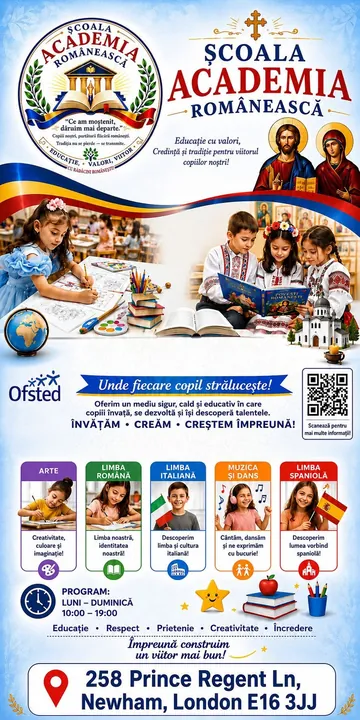 Școala Academia Românească – Newham, Londra · Înscrieri deschise