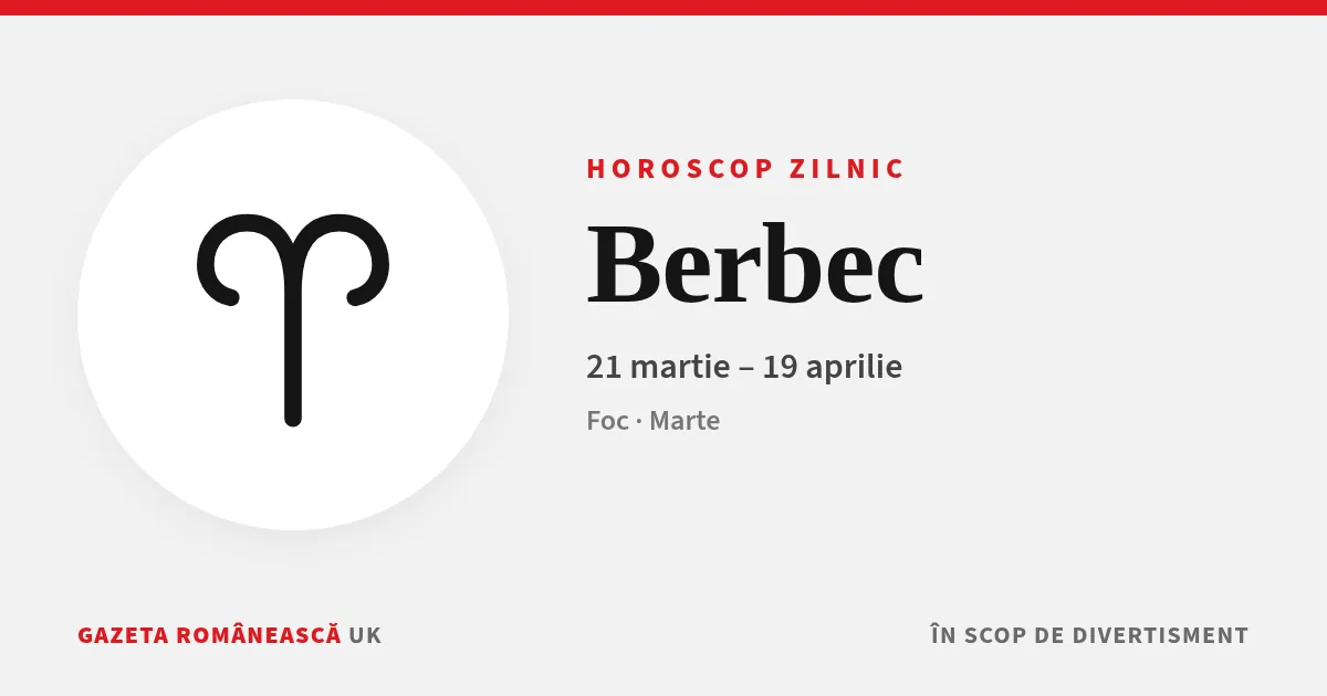 Simbolul zodiei Horoscop Berbec – horoscop zilnic Gazeta Românească