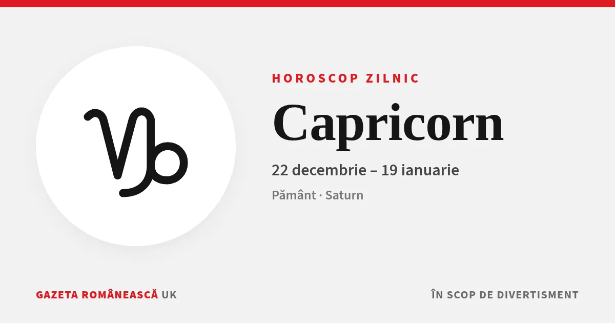 Simbolul zodiei Horoscop Capricorn – horoscop zilnic Gazeta Românească