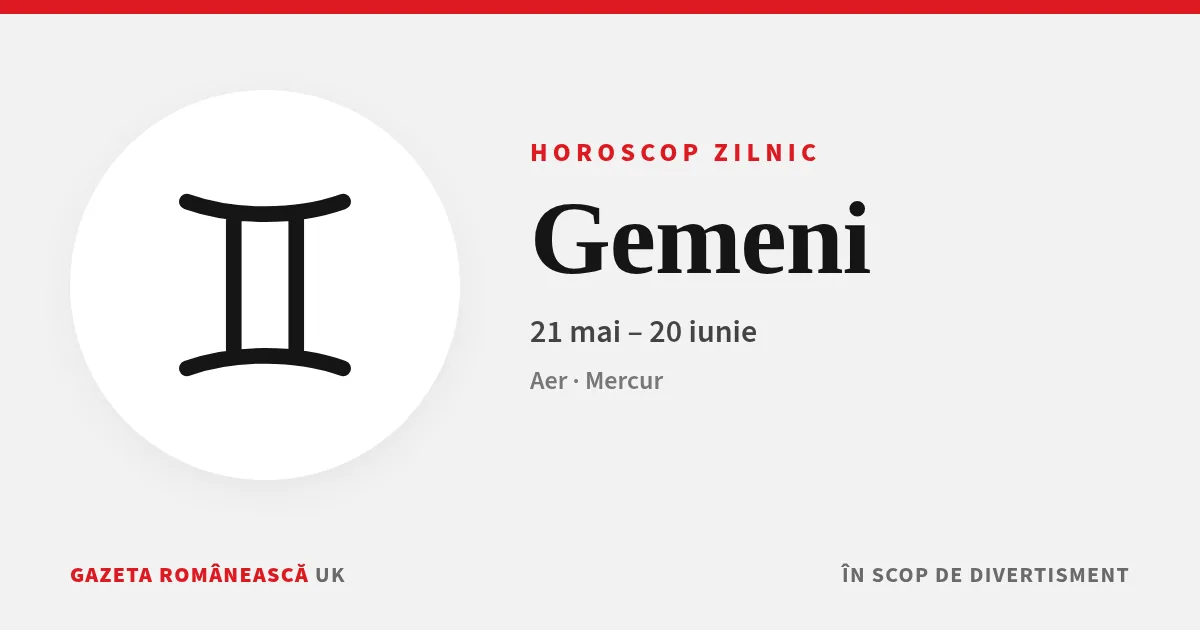 Simbolul zodiei Horoscop Gemeni – horoscop zilnic Gazeta Românească