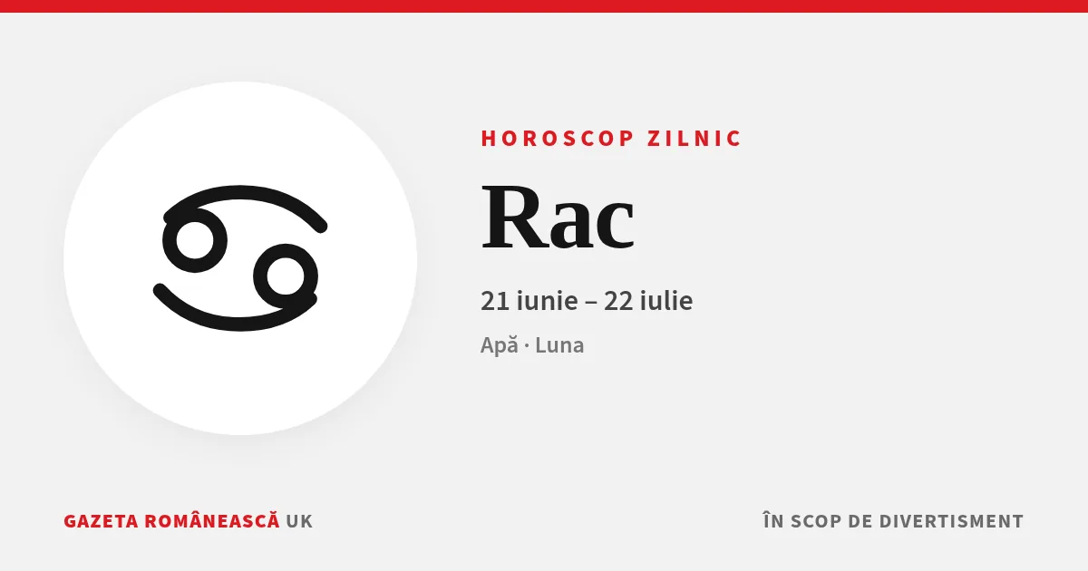 Simbolul zodiei Horoscop Rac – horoscop zilnic Gazeta Românească
