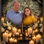 Tată și fiică din România comemorați cu lumânări și flori, Banagher, Irlanda