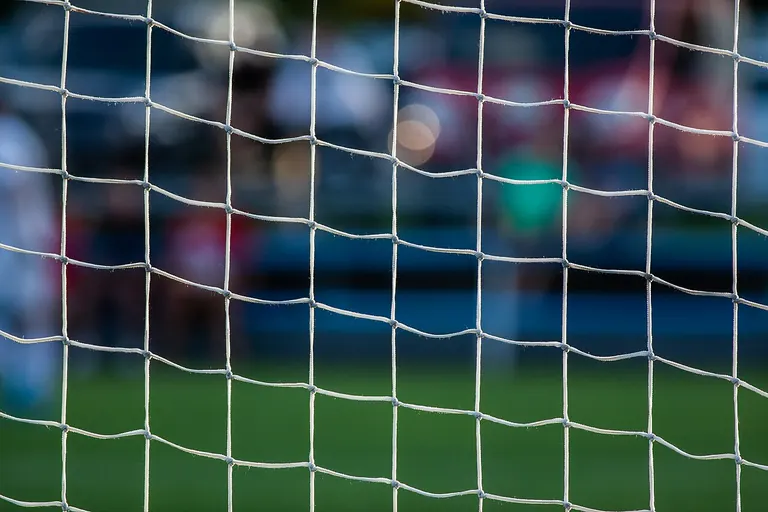 Plasa porții pe un stadion de fotbal